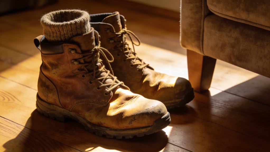 break in boots at home